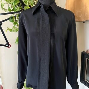 Elegant Black Button-Up Blouse